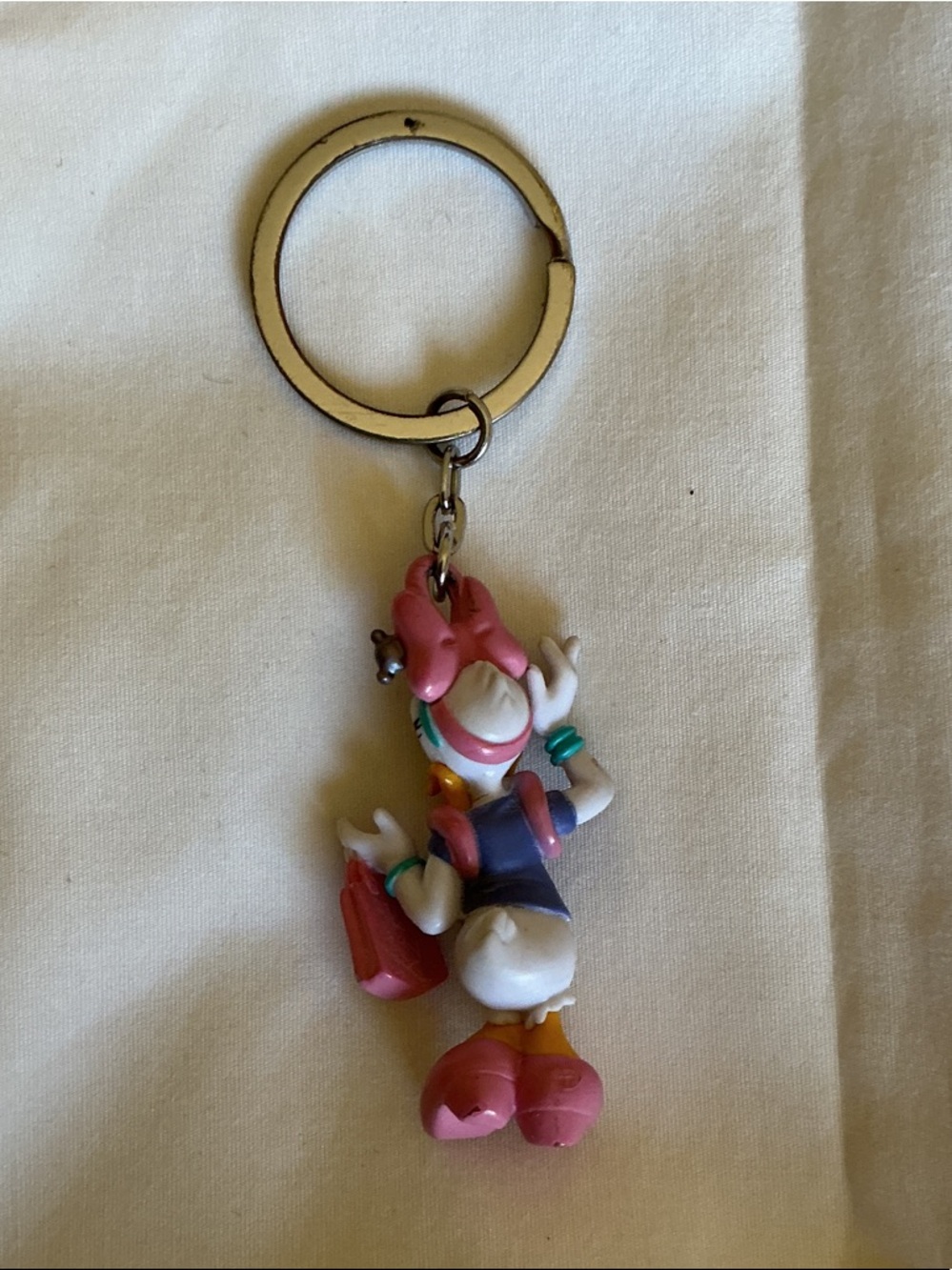 Disney Daisy Duck Keychain in Pink, Purple and Yellow - Picture 2 of 3